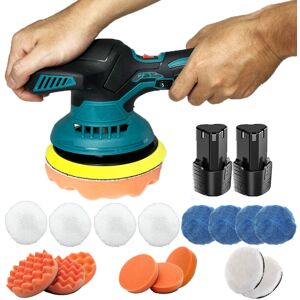 TEETOK Polisher,6 Inch Cordless Car Polisher Sander Buffer,Electric Power Polishing Machine Waxer 6-Speed With Pads+2xBattery+Charger