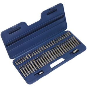 Sealey - Security TRX-Star/Hex/Ribe/Spline Bit Set 56pc 3/8'' & 1/2''Sq Drive AK21956