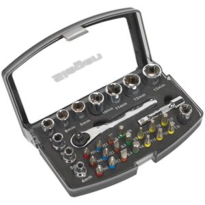 Sealey Siegen Socket & Bit Set31 Piece 1/4' Square Drive