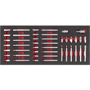 TBT60 TRX-Star, Hex & Spline Bit Set with Tool Tray 44pc - Sealey
