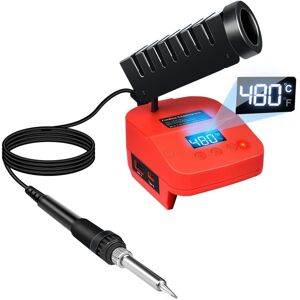 TLILY Soldering Iron Station for 18V Battery Cordless with Digital LCD Display,USB&Type-C Port