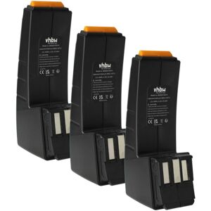 Vhbw - 3x Battery Replacement for Festo / Festool 487512, 488844, 486831, 488438, 487701, 489726, 489073 for Power Tools (3300 mAh, NiMH, 12 v)