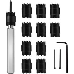 TLILY Welding Spot Removal Drill 13-Piece Set of Electric Tool Hexagonal Handle Bit