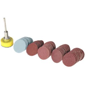 MCBOSON 100-pack of 25mm (1 inch) Sanding Discs, Sanding Bands, Polishing Pads + 1/8" Shank Rotary Tool Abrasive Discs MCBOSON 100-pack of 25mm (1 inch) Sanding Discs, Sanding Bands, Polishing Pads + 1/8" Shank Rotary Tool Abrasive Discs