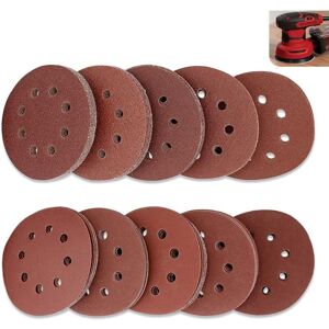IKODM 100 Pcs 125mm Sandpaper Sanding Discs, Nylon Backed Sandpaper for Random Orbital Sander 40/60/80/100/120/180/240/320/400/800 Grit Sanding Discs (10 IKODM 100 Pcs 125mm Sandpaper Sanding Discs, Nylon Backed Sandpaper for Random Orbital Sander 40/60/80/100/120/180/240/320/400/800 Grit Sanding Discs (10
