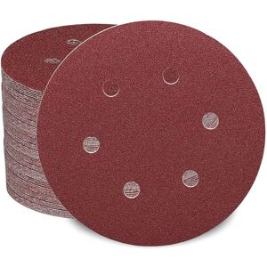 IKODM 100pcs 150mm Sanding Discs Grit 40/60/80/120/180/240/320/400/600/1000 Grits 6 Holes Ideal for Sanding/Polishing/Rust Removal IKODM 100pcs 150mm Sanding Discs Grit 40/60/80/120/180/240/320/400/600/1000 Grits 6 Holes Ideal for Sanding/Polishing/Rust Removal