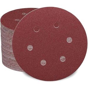 YMYNY 100pcs 150mm Sanding Discs Grit 40/60/80/120/180/240/320/400/600/1000 Grits 6 Holes Ideal for Sanding/Polishing/Rust Removal mumu YMYNY 100pcs 150mm Sanding Discs Grit 40/60/80/120/180/240/320/400/600/1000 Grits 6 Holes Ideal for Sanding/Polishing/Rust Removal mumu
