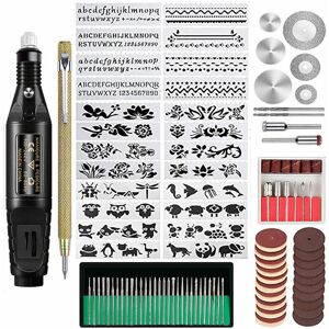 SOLEIL 107 Pcs Engraving Tool Kit, Multifunctional Corded Engraver Pen, diy Rotary Tool for Jewelry, Glass, Wood, Metal SOLEIL 107 Pcs Engraving Tool Kit, Multifunctional Corded Engraver Pen, diy Rotary Tool for Jewelry, Glass, Wood, Metal