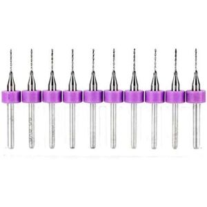 Aougo - 10pcs 0.5mm Tungsten Carbide Rotary Drill Bit Set - 1/8' Shank for pcb, Dremel, Jewelry, cnc, Soft Metals, Circuit Board, Engraving Tool, Aougo - 10pcs 0.5mm Tungsten Carbide Rotary Drill Bit Set - 1/8' Shank for pcb, Dremel, Jewelry, cnc, Soft Metals, Circuit Board, Engraving Tool,