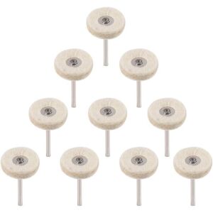 BEIJIYI 10pcs 25mm Wool Felt Polishing Wheels Grinder Wheels Brushes Rotary Tools with Handle BEIJIYI 10pcs 25mm Wool Felt Polishing Wheels Grinder Wheels Brushes Rotary Tools with Handle