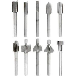 TOOLIVE 10pcs 3mm 1/8 inch Mini Shank HSS Carpenter Router Bits Woodworking Milling Cutter for Dremel Foredom Rotary Tool TOOLIVE 10pcs 3mm 1/8 inch Mini Shank HSS Carpenter Router Bits Woodworking Milling Cutter for Dremel Foredom Rotary Tool