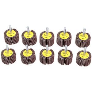 Memkey - 10 pieces grinding flap wheels, polishing disc, sandpaper, flap disc with 6 mm shaft, 40 x 25 x 6 mm Memkey - 10 pieces grinding flap wheels, polishing disc, sandpaper, flap disc with 6 mm shaft, 40 x 25 x 6 mm