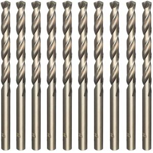 TINOR 10pcs M35 High Speed Steel & Cobalt Gold Twist Drill Bit Set - For Drilling Stainless Steel, Hard Steels, Cast Iron, Copper, Aluminum, Wood & Plastic TINOR 10pcs M35 High Speed Steel & Cobalt Gold Twist Drill Bit Set - For Drilling Stainless Steel, Hard Steels, Cast Iron, Copper, Aluminum, Wood & Plastic
