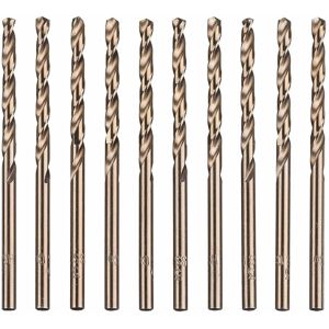 TINOR 10pcs M35 HSS Cobalt Gold HSS Twist Drill Bit Set for Metric High Speed Drills 3mm x 63mm for Drilling Stainless Steel and Metal TINOR 10pcs M35 HSS Cobalt Gold HSS Twist Drill Bit Set for Metric High Speed Drills 3mm x 63mm for Drilling Stainless Steel and Metal