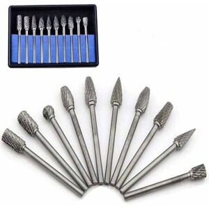 GOTRAYS 10Pcs Tungsten Carbide Rotary Burrs Grinder Accessories, Metal Grinding Head Burr for Dremel Rotary Tools, Grinder and Woodworking, Engraving, GOTRAYS 10Pcs Tungsten Carbide Rotary Burrs Grinder Accessories, Metal Grinding Head Burr for Dremel Rotary Tools, Grinder and Woodworking, Engraving,