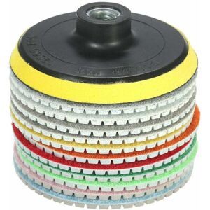 DEBUNS 11-piece 4-inch diamond grinding disc set for angle grinders, including wet polishing pads, grinding disc + 1 backing pad for granite, marble, stone, DEBUNS 11-piece 4-inch diamond grinding disc set for angle grinders, including wet polishing pads, grinding disc + 1 backing pad for granite, marble, stone,