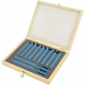 TEHTUY 11-Piece Turning Tool Set, Carbide Turning Steel Set, Metal Lathe Tools with Inserts and Wooden Case, 8x8 mm Rotating Carbide Tips for Milling and TEHTUY 11-Piece Turning Tool Set, Carbide Turning Steel Set, Metal Lathe Tools with Inserts and Wooden Case, 8x8 mm Rotating Carbide Tips for Milling and