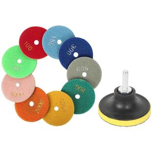 Tlily - 11Pcs 3 Inch 80mm Diamond Polishing Pads Kit Wet/Dry for Concrete Set Tlily - 11Pcs 3 Inch 80mm Diamond Polishing Pads Kit Wet/Dry for Concrete Set