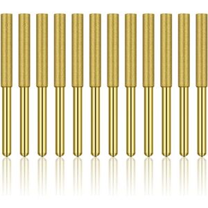 Aiperq - 12 Pcs Diamond Chainsaw Sharpener, High Hardness Titanium Plated Burr Grinding Wheel, Chainsaw Sharpener Stone Bits, 5/32in 4mm Aiperq - 12 Pcs Diamond Chainsaw Sharpener, High Hardness Titanium Plated Burr Grinding Wheel, Chainsaw Sharpener Stone Bits, 5/32in 4mm