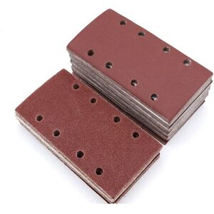 IKODM 120pcs Rectangular Sanding Sheets, 93x185mm Sander Sandpaper 8 Holes Hook and Loop Sanding Pads, Assorted Grits 40/60/80/120/180/240 IKODM 120pcs Rectangular Sanding Sheets, 93x185mm Sander Sandpaper 8 Holes Hook and Loop Sanding Pads, Assorted Grits 40/60/80/120/180/240