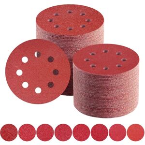 IKODM 125mm Sanding Discs Mixed Grit 40/60/80/100/120/150/180/240 Sandpaper 80 Pieces 8 Holes Sanding Disc for Orbital Sander IKODM 125mm Sanding Discs Mixed Grit 40/60/80/100/120/150/180/240 Sandpaper 80 Pieces 8 Holes Sanding Disc for Orbital Sander