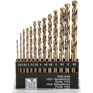 HOOPZI 13Pack hss Twist Drill Bit Set Metric M35 Cobalt Steel High Speed Steel Titanium Coated Drill Bit Tool Extremely Heat Resistant with Straight Shank HOOPZI 13Pack hss Twist Drill Bit Set Metric M35 Cobalt Steel High Speed Steel Titanium Coated Drill Bit Tool Extremely Heat Resistant with Straight Shank