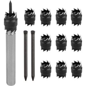Gotrays - 13Pcs 3/8' Double Sided Rotary Spot Weld Removal Bits and 2Pcs Metal Replacement Cutters for Electric Drill, Spot Welding Gotrays - 13Pcs 3/8' Double Sided Rotary Spot Weld Removal Bits and 2Pcs Metal Replacement Cutters for Electric Drill, Spot Welding