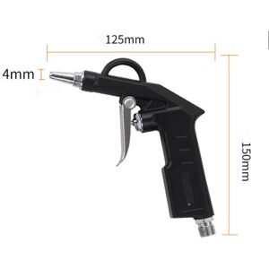 WOIYIC 1/4" air compressor blow gun for compressed air up to 6 bar - 4 mm nozzle diameter - 25 mm short nozzle - pneumatic cleaning tool - black WOIYIC 1/4" air compressor blow gun for compressed air up to 6 bar - 4 mm nozzle diameter - 25 mm short nozzle - pneumatic cleaning tool - black