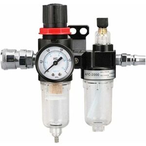 DEBUNS 1/4" Compressed Air Pressure Regulator Filter, Moisture Trap, Oil/Water Lubricator, Separator, Reducer, Pneumatic/Gas Compressor, Gauge, Connector DEBUNS 1/4" Compressed Air Pressure Regulator Filter, Moisture Trap, Oil/Water Lubricator, Separator, Reducer, Pneumatic/Gas Compressor, Gauge, Connector