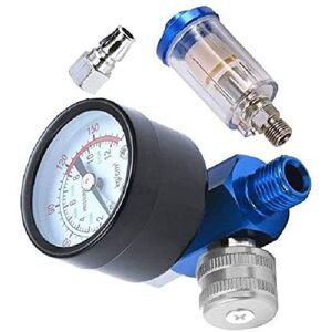 SNQ 140PSI 1/4 Spray Paint Gun Air Pressure Regulator Gauge Compressor Airbrush and Inline Water Trap Filter SNQ 140PSI 1/4 Spray Paint Gun Air Pressure Regulator Gauge Compressor Airbrush and Inline Water Trap Filter
