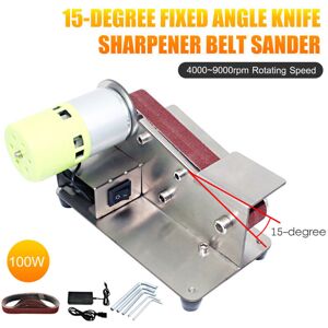 TEHTUY 15-degree fixed-angle knife sharpener, belt sander, 7-level adjustable polisher, polishing machine with 10 abrasive belts TEHTUY 15-degree fixed-angle knife sharpener, belt sander, 7-level adjustable polisher, polishing machine with 10 abrasive belts