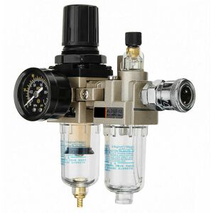 DEWDAT 150Psi Manual Pneumatic Air Pressure Filter Regulator Compressor Oil Water Separator AL2000-02 AW2000-02 DEWDAT 150Psi Manual Pneumatic Air Pressure Filter Regulator Compressor Oil Water Separator AL2000-02 AW2000-02