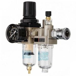 YMYNY 150Psi Manual Pneumatic Air Pressure Filter Regulator Compressor Oil Water Separator AL2000-02 AW2000-02 mumu YMYNY 150Psi Manual Pneumatic Air Pressure Filter Regulator Compressor Oil Water Separator AL2000-02 AW2000-02 mumu