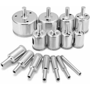 Hoopzi - 15PCS Diamond Drill Bit Drill Bits Hole Saws Hole Saws Hole Saws Diamond Saws for Glass, Ceramic, Porcelain, Marble, Tile and Granite 6-50mm Hoopzi - 15PCS Diamond Drill Bit Drill Bits Hole Saws Hole Saws Hole Saws Diamond Saws for Glass, Ceramic, Porcelain, Marble, Tile and Granite 6-50mm