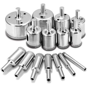 Tinor - 15Pcs Diamond Drill Bits Hole Saws for Carbon Steel Glass Ceramic Porcelain Tile Marble Drill Bit 6/8/10/12/14/16/18/20/22/25/28/30/35/40/50mm Tinor - 15Pcs Diamond Drill Bits Hole Saws for Carbon Steel Glass Ceramic Porcelain Tile Marble Drill Bit 6/8/10/12/14/16/18/20/22/25/28/30/35/40/50mm