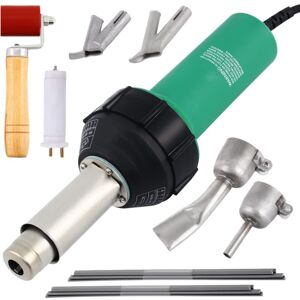 Ikodm - 1600W Plastic Hot Air Welder, pvc tpo Vinyl Heat Air Welding Gun with Nozzles, Adjustable Temperature Thermal Hot Air Gun Welding Soldering Ikodm - 1600W Plastic Hot Air Welder, pvc tpo Vinyl Heat Air Welding Gun with Nozzles, Adjustable Temperature Thermal Hot Air Gun Welding Soldering