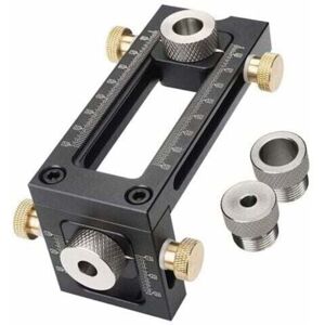 Mumu - 2-in-1 Woodworking Drilling Jig, Adjustable Pocket Jig, 4-Hole Drill Guide Set 6/8/10/12 mm, Dowel Set for Bed Cabinet Screws, Hole Finder Mumu - 2-in-1 Woodworking Drilling Jig, Adjustable Pocket Jig, 4-Hole Drill Guide Set 6/8/10/12 mm, Dowel Set for Bed Cabinet Screws, Hole Finder