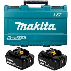 Makita - 2 x BL1850 18V 5.0Ah Li-Ion lxt Battery 5AH Star Battery BL1850B + Case Makita - 2 x BL1850 18V 5.0Ah Li-Ion lxt Battery 5AH Star Battery BL1850B + Case