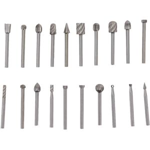 Groofoo - 20Pcs hss Burr Set Wood Carving Drill Bits Grinding Woodworking Milling Cutters for Chamfering Groofoo - 20Pcs hss Burr Set Wood Carving Drill Bits Grinding Woodworking Milling Cutters for Chamfering