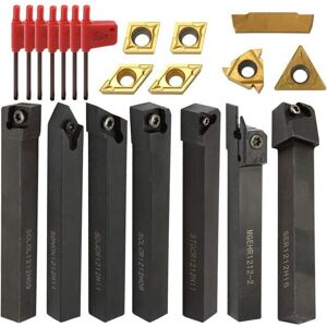 21-Piece 12mm Carbide Lathe Tool Holders with Wrenches 21-Piece 12mm Carbide Lathe Tool Holders with Wrenches
