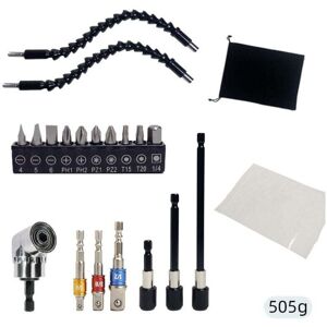 YMYNY 21pcs Flexible Drill Bit Extension Kit, 105° Right Angle Drill Attachment with Hex Shank, Universal Socket Adapter Kit for 3 1/4 3/8 1/2' Drill Bit YMYNY 21pcs Flexible Drill Bit Extension Kit, 105° Right Angle Drill Attachment with Hex Shank, Universal Socket Adapter Kit for 3 1/4 3/8 1/2' Drill Bit