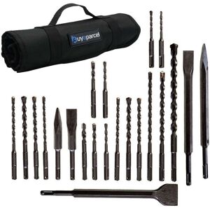 Buyaparcel - 22 Piece sds Plus Drill Bit Set Bullet Cold Flat Chisel Set Tool Roll Fit Dewalt Buyaparcel - 22 Piece sds Plus Drill Bit Set Bullet Cold Flat Chisel Set Tool Roll Fit Dewalt