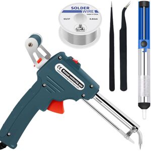 COOCHEER 220V 60W Electric Soldering Kit, Soldering Machine with Tin Gun, Auto Heating Repair Tool Kit (5 Pieces - Green) COOCHEER 220V 60W Electric Soldering Kit, Soldering Machine with Tin Gun, Auto Heating Repair Tool Kit (5 Pieces - Green)