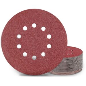 IKODM 225mm Sanding Discs, 25Pcs P60 Grit 10 Holes Round Sanding Pads, for Long Neck Sanders, Drywall Grinders and Giraffe Grinding denuotop IKODM 225mm Sanding Discs, 25Pcs P60 Grit 10 Holes Round Sanding Pads, for Long Neck Sanders, Drywall Grinders and Giraffe Grinding denuotop