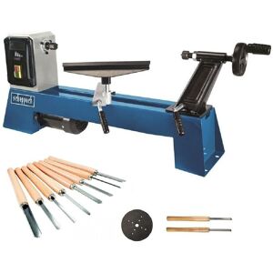 Scheppach - 230V hobby lathe for wood 500 mm 400W DM500T + set 8 chisels gouges Scheppach - 230V hobby lathe for wood 500 mm 400W DM500T + set 8 chisels gouges
