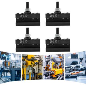 CNCEST 250-101 Quick Change Tool Post Turning & Facing Holder For Lathe 4 PACK, 4.76-12.7mm, 3/16-1/2" CNCEST 250-101 Quick Change Tool Post Turning & Facing Holder For Lathe 4 PACK, 4.76-12.7mm, 3/16-1/2"