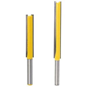 Aougo - 2pcs 6.35mm Shank Flush Trim Router Bits Extra Long Carbide Router Bits Woodworking Milling Cutter Woodworking Tool Cutter Blade 50mm 76mm Aougo - 2pcs 6.35mm Shank Flush Trim Router Bits Extra Long Carbide Router Bits Woodworking Milling Cutter Woodworking Tool Cutter Blade 50mm 76mm