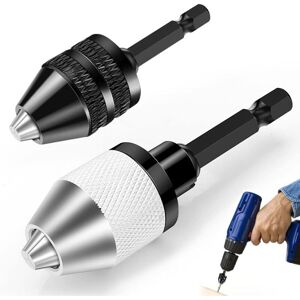 CSPARKV 2pcs Drill Chuck, 6.35mm (1/4') Hex Keyless Chuck, 0.3-6.5mm Capacity Screwdriver Chuck, Keyless Drill Chuck, for Electric Drill Screwdriver CSPARKV 2pcs Drill Chuck, 6.35mm (1/4') Hex Keyless Chuck, 0.3-6.5mm Capacity Screwdriver Chuck, Keyless Drill Chuck, for Electric Drill Screwdriver