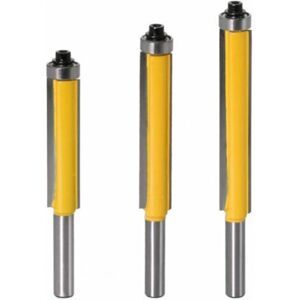 MCBOSON 3 Pieces 8mm Shank Flush Trim Router Bit, Top Bearing Pattern Bit, Extra Long Wood Router Bit MCBOSON 3 Pieces 8mm Shank Flush Trim Router Bit, Top Bearing Pattern Bit, Extra Long Wood Router Bit