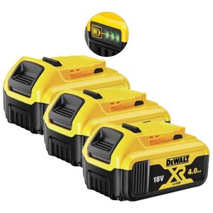 3 x DeWalt DCB182 18v 4.0Ah Li-Ion Battery XR Range Lithium Ion Genuine 4amp UK 3 x DeWalt DCB182 18v 4.0Ah Li-Ion Battery XR Range Lithium Ion Genuine 4amp UK